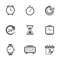 Clock and time icons