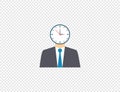 Clock, time management icon. Vector illustration. Flat design Royalty Free Stock Photo