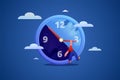 Clock time. Routine changes. Day and night cycles. Summer morning and evening cityscape. Awake or sleep. Circadian Royalty Free Stock Photo