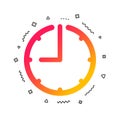 Clock time sign icon. Watch or timer symbol. Vector Royalty Free Stock Photo