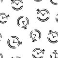 Clock timer icon seamless pattern background. Business concept v Royalty Free Stock Photo