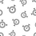 Clock timer icon seamless pattern background. Business concept v Royalty Free Stock Photo