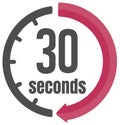 Clock , timer time passage icon / 30 seconds