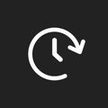Clock tome vector icon. Timer 24 hours sign illustration