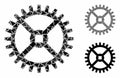 Clock tooth wheel Composition Icon of Rough Items