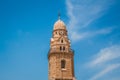 The clock tower of the Abbey of the Dormition building at mount