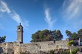 Clock tower Acronafplia castle in Nafplio, Greece Royalty Free Stock Photo