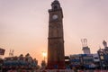 Clock Tower aka Dodda Gadiaya with numerals in Kannada language at Mysore, Karnataka,India Royalty Free Stock Photo