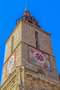 Clock tower of the Black Church, Brasov, Transylvania, Romania Royalty Free Stock Photo