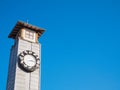 Clock tower in the blue background