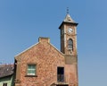 Clock tower with blue sky Kingsand Cornwall Royalty Free Stock Photo