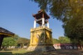 The Clock tower with blue sky in Mandalay Palace built in 1875 by the King Mindon