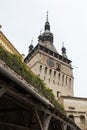 The Clock Tower built in the 14th century, this iconic clock tower served as the main gate to the city`s citadel in Sighisoara cit Royalty Free Stock Photo