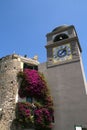 Clock Tower - Capri Royalty Free Stock Photo