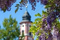 Clock tower from the Castle on Mainau Island