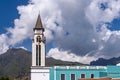 The clock tower of the chapel of Nuestra Senora de Bonanza in El Paso, La Palma, Canary Islands, Spain