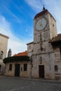 Clock Tower and City Loggia of Trogir Royalty Free Stock Photo