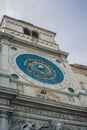 Clock tower detail in Venice,Italy. Astronomical clock in Venice with zodiac signs of gold.