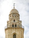 The clock tower at The Dormition Abbey, Jerusalem, Israel Royalty Free Stock Photo