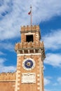 Clock at the entrance of the arsenal in Venice