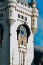 Clock Tower at the entrance in The Palace of Culture in Iasi, Romania Royalty Free Stock Photo