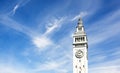 The clock tower of the Ferry Building in San Francisco Royalty Free Stock Photo