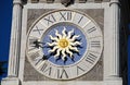 Clock tower in freedom square, Udine, Italy Royalty Free Stock Photo