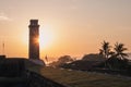 Clock tower in Galle fort at beautiful sunrise Royalty Free Stock Photo