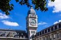 Clock Tower of the Gare de Lyon railway station. Paris, France