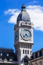 Clock Tower of the Gare de Lyon railway station. Paris, France