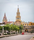 Clock Tower Gate - Cartagena de Indias, Colombia Royalty Free Stock Photo