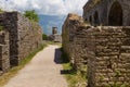 Clock tower in Gjirokaster castle, south Albania