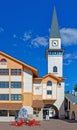 Clock tower at Stratton Ski resort Royalty Free Stock Photo