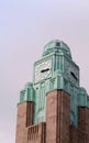 Clock tower of Helsinki railway station in Finland