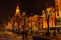 The clock tower on historic buildings on The Bund, Shanghai