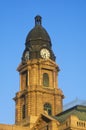 Clock Tower of historic courthouse in morning light, Ft. Worth, TX Royalty Free Stock Photo