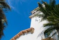 Clock tower at historic Santa Barbara County courthouse