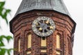 Clock tower of Konigsberg Cathedral . Royalty Free Stock Photo