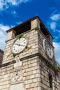 Clock tower in Kotor in Montenegro Royalty Free Stock Photo