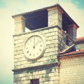 Clock tower in Kotor Royalty Free Stock Photo