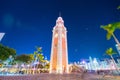 The Clock Tower is a landmark in Tsim Sha Tsui at twilight