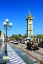 Clock tower at Mahamuni Pagoda complex in Mandalay, Myanmar