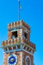 Clock tower Venetian Arsenal Venice Italy