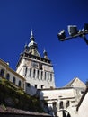 The Clock Tower of the medieval citadel of Sighisoara. Royalty Free Stock Photo