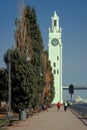 Clock tower in Montreal, Quebec, Canada on a sunny day Royalty Free Stock Photo