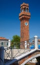 Clock tower in Murano, Italy Royalty Free Stock Photo
