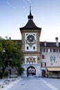 Clock Tower in Murten, Switzerland