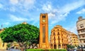 Clock tower on Nejmeh square in downtown Beirut, Lebanon Royalty Free Stock Photo