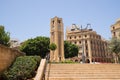 The clock-tower in Nijmeh Square in downtown Beirut. Beirut, Lebanon - June, 2019 Royalty Free Stock Photo