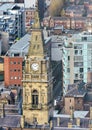 Clock tower and old architecture in liverpool city Royalty Free Stock Photo